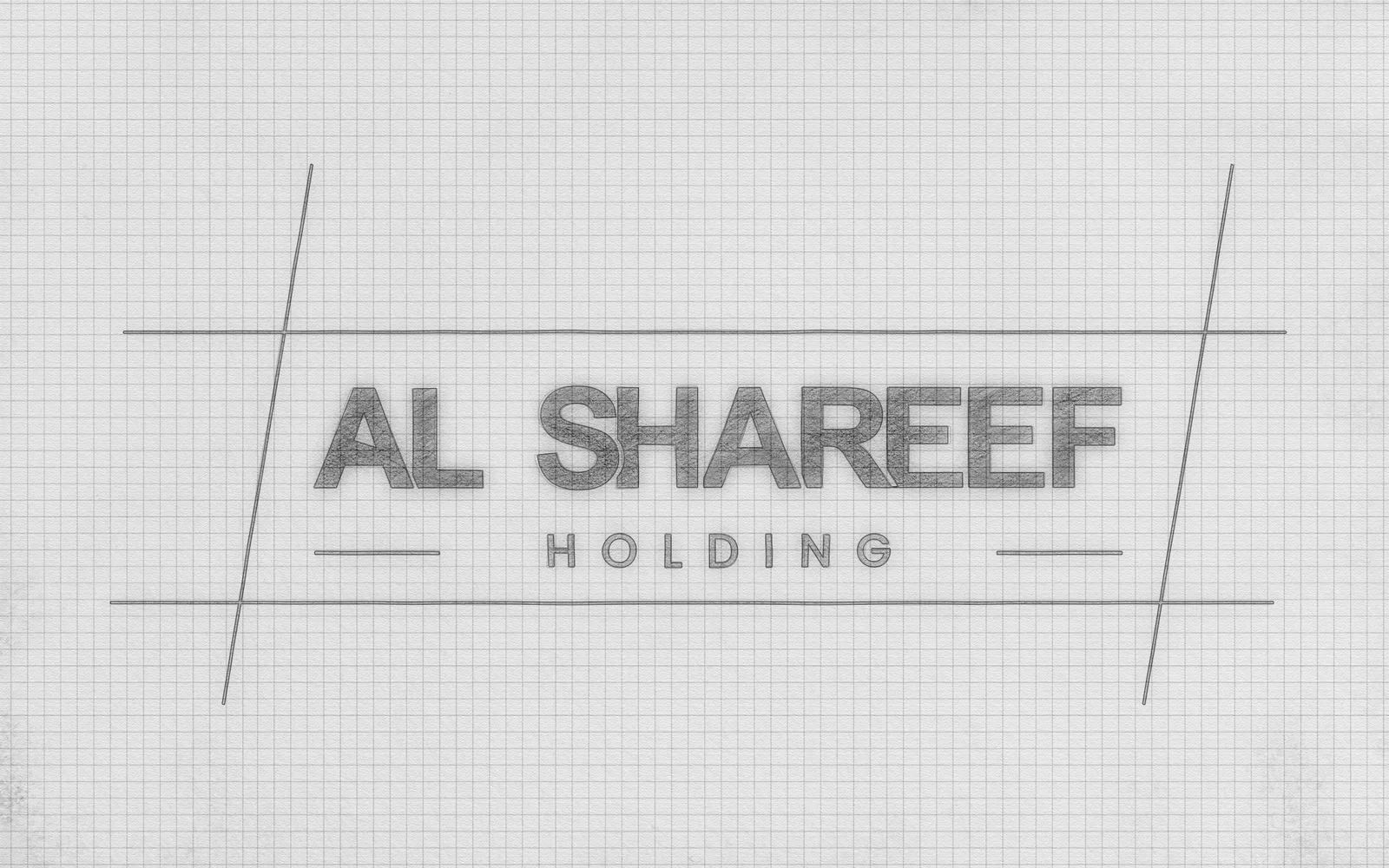 Wordmark development: the name drawn by hand before any symbol was tried.